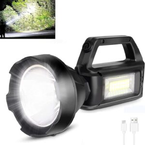 مصباح كشاف LED قابل للشحن مع الشحن بالطاقة الشمسية بمخرج USB
