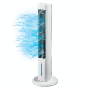 مروحة عامودية Arctic Air للتبريد بالبخار مع إضاءة ليلية LED تصميم عصري بقدرة 80 واط