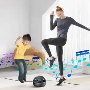 جهاز نط الحبل مع مكبر صوت بلوتوث وضوء إل إي دي