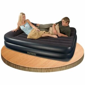 مرتبة نفخ Intex مزدوجة مع وسادة ومضخة مدمجة مريحة وسريعة التحضير 137×191×23 سم