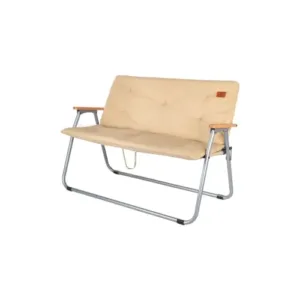 كرسي رحلات لشخصين قابل للطي قماش أكسفورد مقاوم للماء – لون خاكي