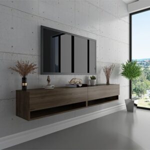 حامل تلفزيون جداري خشبي بعرض 180 سم