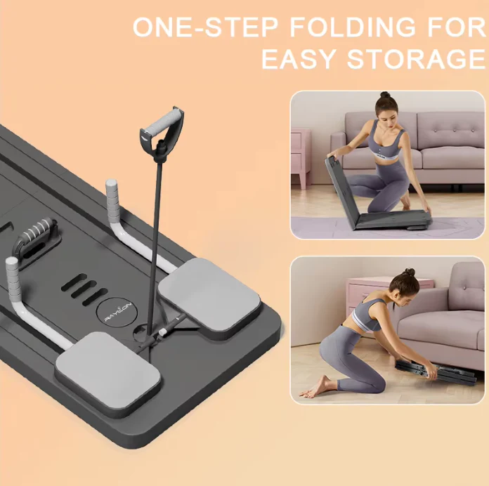 2_87016677-52fb-4c68-88ff-c6c5471a2109 جهاز تقوية عضلات البطن والجسم بالكامل في المنزل جهاز بيلاتيس ريفورمر متعدد الوظائف وقابل للطي