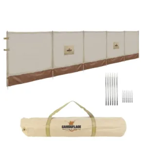 رواق للكشتات قطعتين 1.2×8 متر قماش أكسفورد مع أعمدة وأسياخ فولاذية