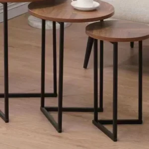 طقم طاولات جانبية 3 قطع – تصميم عصري