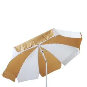 شمسية شاطئ 227 سم – لون بيج – قماش بوليستر مع إطار فولاذ