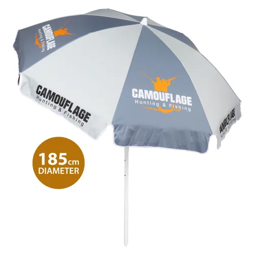 6 شمسية شاطئ 185 سم – لون رمادي – قماش بوليستر 150 جم