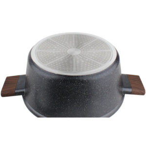 طقم أواني طهي رخام 12 قطعة لون أسود