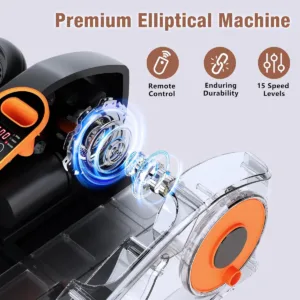 جهاز تمرين الرجل أثناء الجلوس جهاز تمرين بيضاوي هادئ تحت المكتب مع ريموت