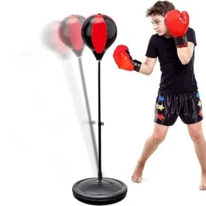 كرة ملاكمة مرتدة للأطفال بارتفاع قابل للتعديل مع قفازات