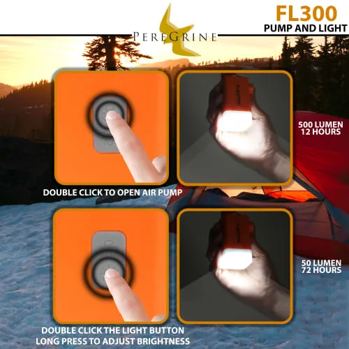 9657895733 منفاخ وكشاف FL300 ببطارية 4800mAh – نفخ وتفريغ مع إضاءة قوية 500 لومن