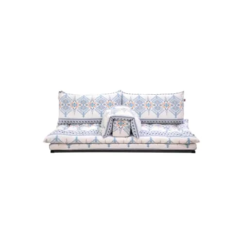 979001223201 طقم جلسة دارين أبيض تقليمة نجمة