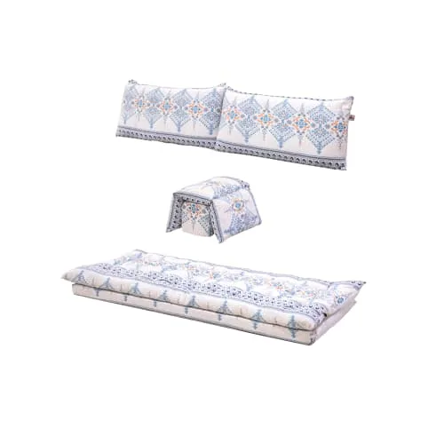 979001223202 طقم جلسة دارين أبيض تقليمة نجمة