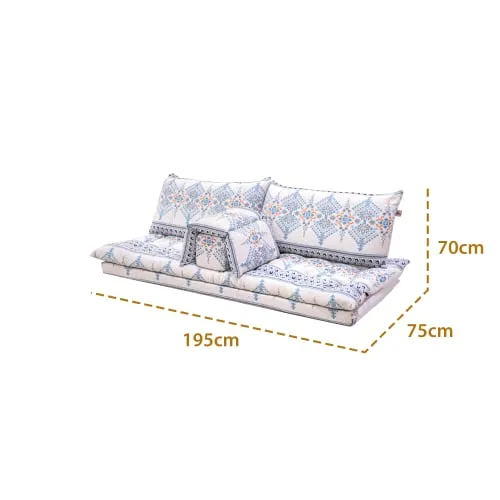 979001223203 طقم جلسة دارين أبيض تقليمة نجمة