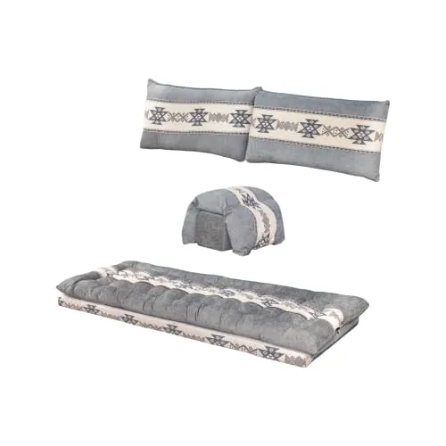 979001225202 طقم جلسة دبل رصاصي تقليمة ديالا نجمة