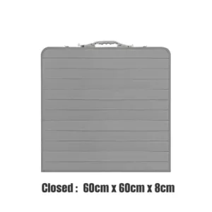 طاولة ألمنيوم للرحلات 120×60 سم سطح مزدوج