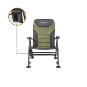 كرسي رحلات HBA-1010B قابل للتعديل بإطار ألمنيوم وقماش مقاوم للماء