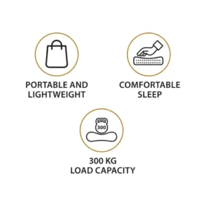 سرير هوائي لشخصين مريح – حمولة حتى 300 كجم