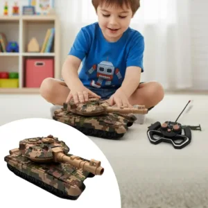 دبابة قاذفة للكرات الهلامية مع جهاز تحكم عن بعد – لون بني صحراوي