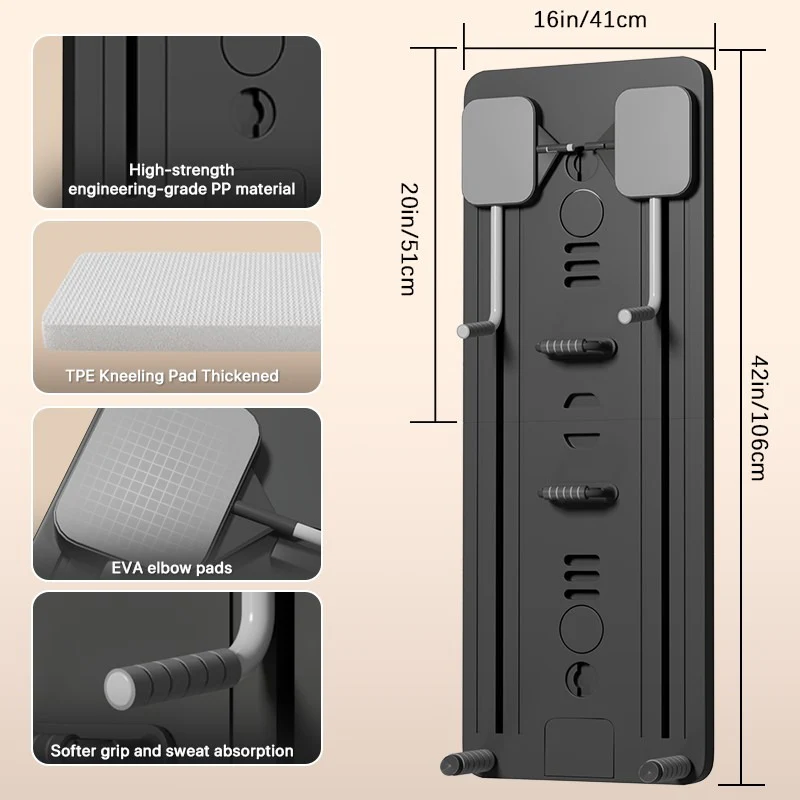 HomeMulti-FunctionalFoldablePilatesReformerAbdominalCoreTrainerwithABRollerWheelsforWorkoutExercise-3 جهاز تقوية عضلات البطن والجسم بالكامل في المنزل جهاز بيلاتيس ريفورمر متعدد الوظائف وقابل للطي