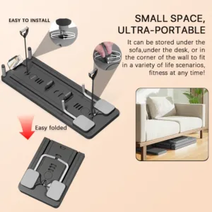 جهاز تقوية عضلات البطن والجسم بالكامل في المنزل جهاز بيلاتيس ريفورمر متعدد الوظائف وقابل للطي جهاز تقوية عضلات البطن والجسم بالكامل في المنزل جهاز بيلاتيس ريفورمر متعدد الوظائف وقابل للطي