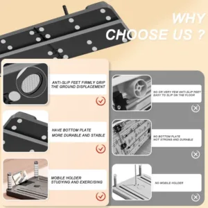 جهاز تقوية عضلات البطن والجسم بالكامل في المنزل جهاز بيلاتيس ريفورمر متعدد الوظائف وقابل للطي جهاز تقوية عضلات البطن والجسم بالكامل في المنزل جهاز بيلاتيس ريفورمر متعدد الوظائف وقابل للطي