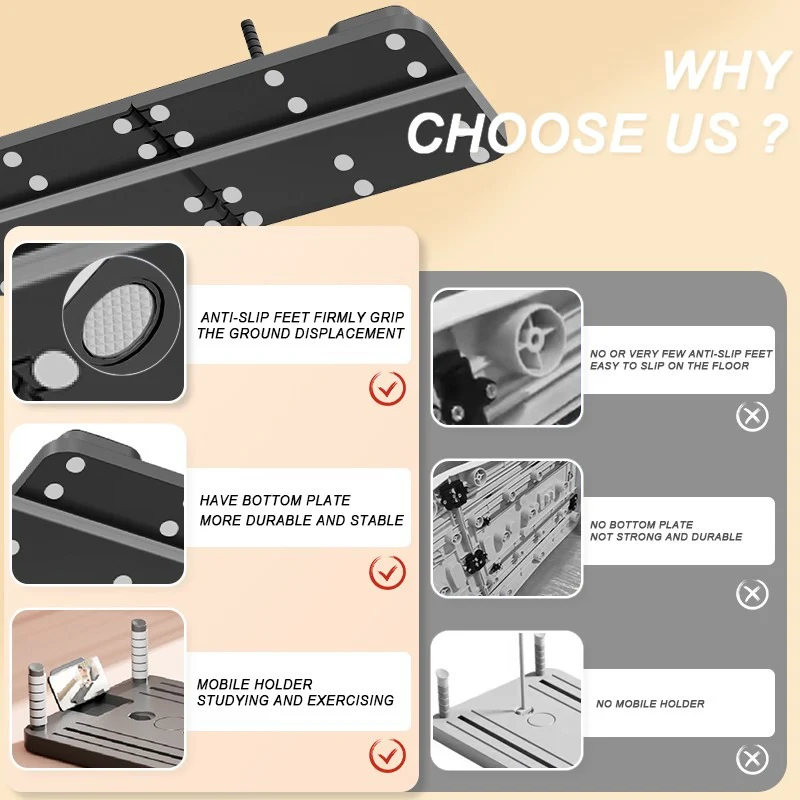 HomeMulti-FunctionalFoldablePilatesReformerAbdominalCoreTrainerwithABRollerWheelsforWorkoutExercise-6 جهاز تقوية عضلات البطن والجسم بالكامل في المنزل جهاز بيلاتيس ريفورمر متعدد الوظائف وقابل للطي