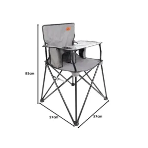 كرسي أطفال قابل للطي قماش أكسفورد بإطار حديد مع حزام أمان