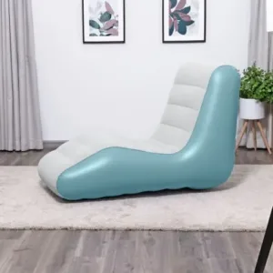 كرسي راحة تفخ هوائي من فينيل متين بسطح مخملي