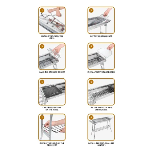 Portable_Charcoal_Grill3 شواية فحم متنقلة ستانلس ستيل