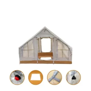 خيمة تفخ TE30 قماش 200D طبقة فضية مقاومة للماء مع منفاخ يدوي