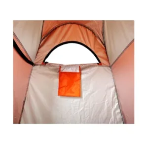 خيمة حمام قابلة للطي قماش أكسفورد مقاومة للماء مع أوتاد وحقيبة تخزين – لون برتقالي