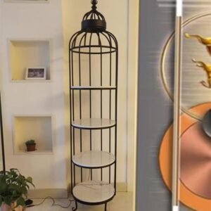 رف ديكور بتصميم قفص طيور – 4 طبقات