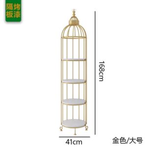 رف ديكور بتصميم قفص طيور – 4 طبقات