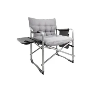 غطاء كرسي مبطن قماش شامواه ناعم باللون الرمادي مريح وخفيف