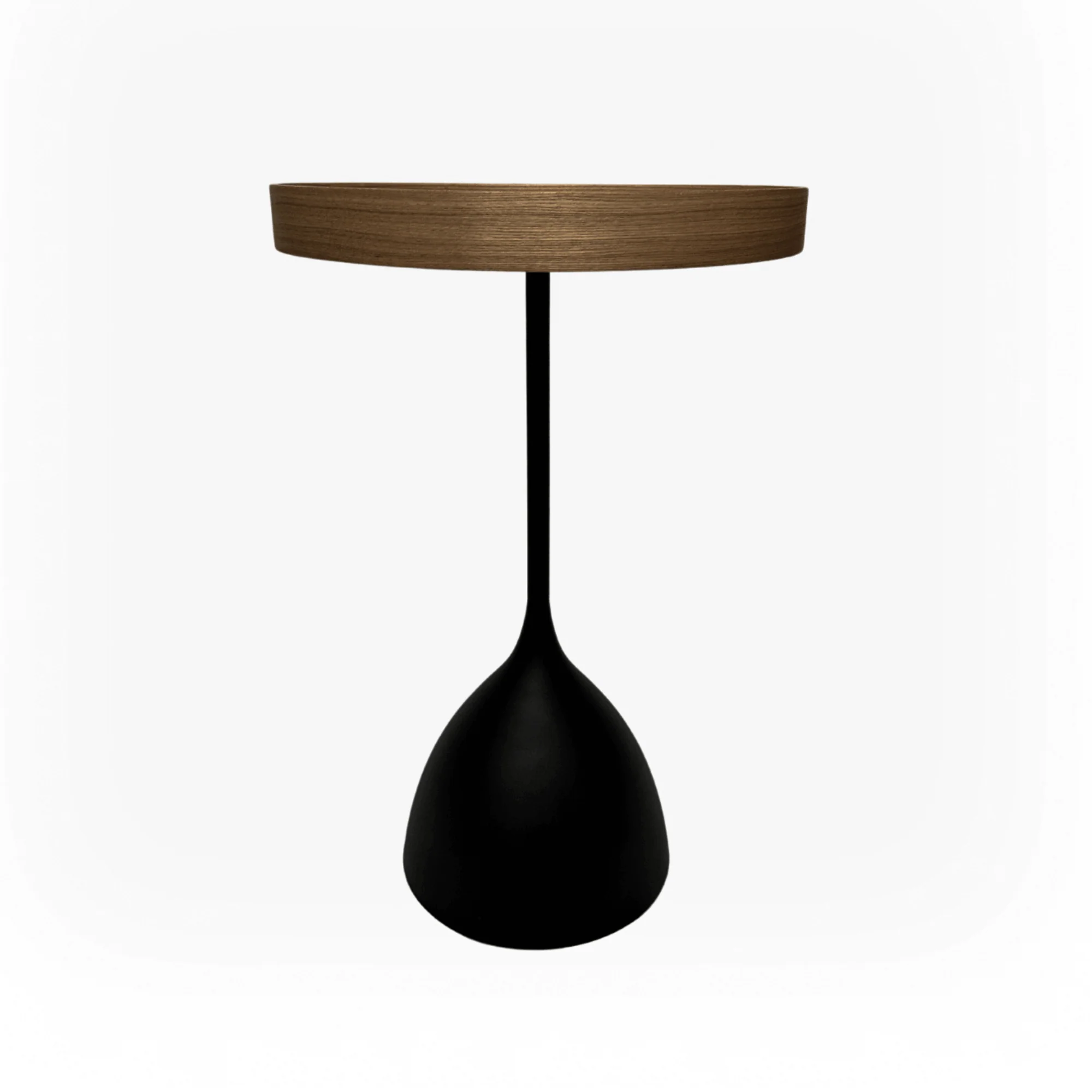 harrison-round-40cm-side-table-walnut-tray-top-metal-pedestal-black-base-side-tables-seek-ramble-38598001164442 طاولة جانبية مستديرة سطح خشب مع قاعدة معدنية سوداء