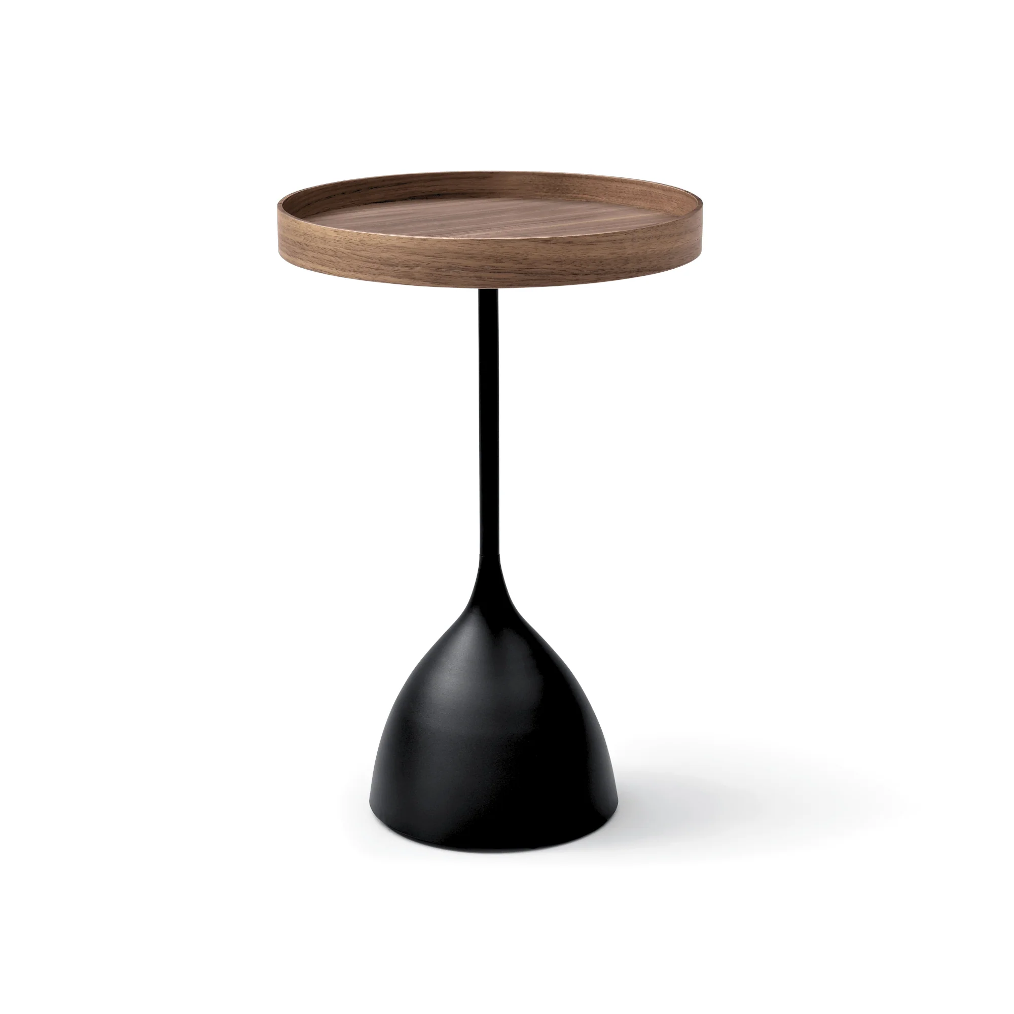 harrison-round-40cm-side-table-walnut-tray-top-metal-pedestal-black-base-side-tables-seek-ramble-38997261189274 طاولة جانبية مستديرة سطح خشب مع قاعدة معدنية سوداء