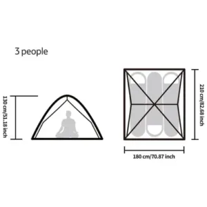 خيمة NATUREHIKE POP UP سريعة الفتح 2.1×1.8 م – لون أزرق