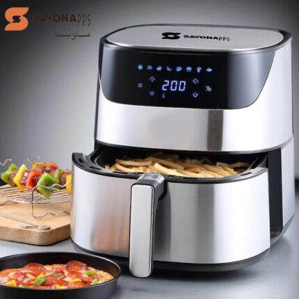 قلاية Air Fryer المطورة من سايونا ستالس ستيل 6.5 لتر