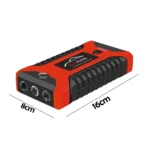 مشغل بطارية السيارة وباور بانك 99800mAh مع إضاءة طوارئ وشحن USB متعدد موديل 29B - الصورة 2
