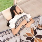⁦سرير هوائي قابل للنفخ 200×150 سم مع مضخة ووسادتين مريح للرحلات والاستخدام المنزلي⁩ - الصورة ⁦5⁩