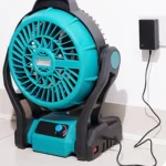 ⁦مروحة محمولة تعمل بالشحن مع إضاءة LED⁩ - الصورة ⁦5⁩