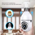 ⁦كاميرا مراقبة 360° بشكل لمبة – واي فاي 1080P مع رؤية ليلية⁩ - الصورة ⁦3⁩