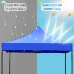 ⁦خيمة شديدة التحمل ومقاوم للماء 3x3 وقابل للطي وتعديل الطول مع حامل فلاذي⁩ - الصورة ⁦6⁩
