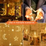 ⁦ستارة زينة رمضان LED إضاءة نجوم وهلال بطول 4.10 متر مع 8 أوضاع مختلفة⁩ - الصورة ⁦3⁩