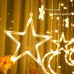 ⁦ستارة زينة رمضان LED إضاءة نجوم وهلال بطول 4.10 متر مع 8 أوضاع مختلفة⁩ - الصورة ⁦5⁩