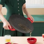 ⁦مقلاة شواية كهربائية AORAN بدون دخان – صاج شواء غير لاصق 14 بوصة⁩ - الصورة ⁦7⁩