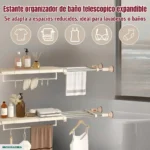 ⁦رف متعدد الوظائف ومنظم زاوية تلسكوبي قابل للتمديد⁩ - الصورة ⁦6⁩