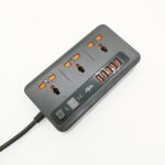 وصلة كهرباء بسلك 5 مداخل USB بطول 2 متر