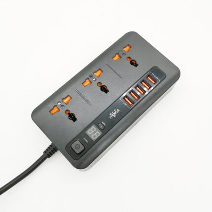 وصلة كهرباء بسلك 5 مداخل USB بطول 2 متر